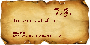 Tenczer Zoltán névjegykártya